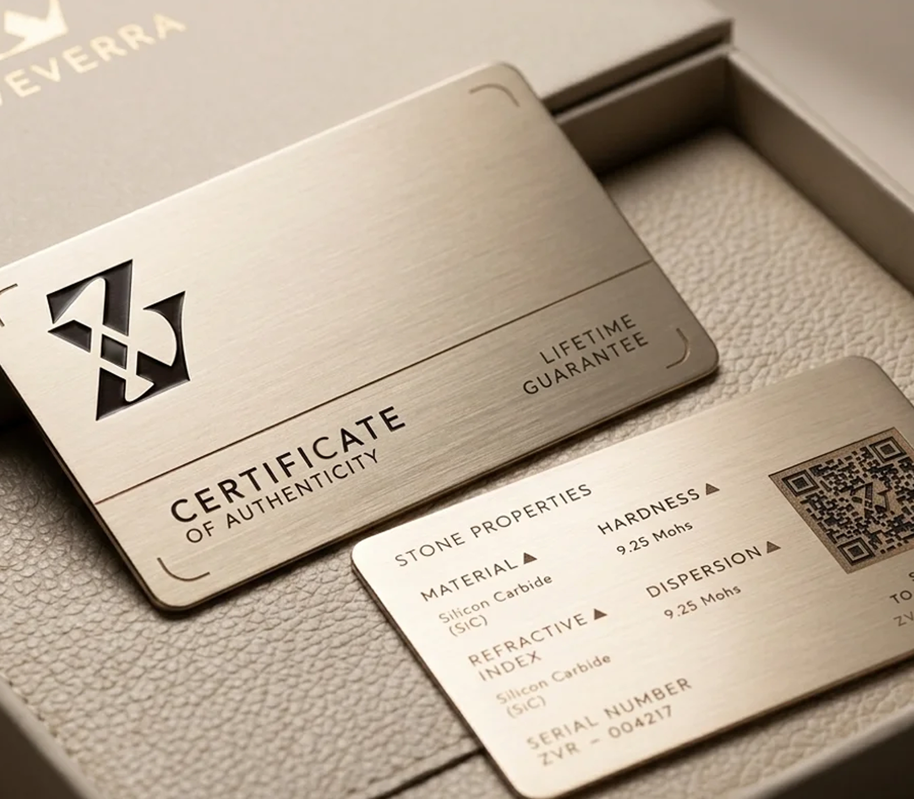 Zeverra certificate card